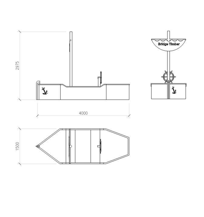 single mast play ship